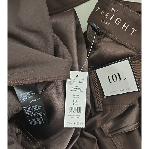 Chocolate Brown Suit Womens 10 Jacket Pants Satin Belted Stretch Ponte Collared - Picture 10 of 12